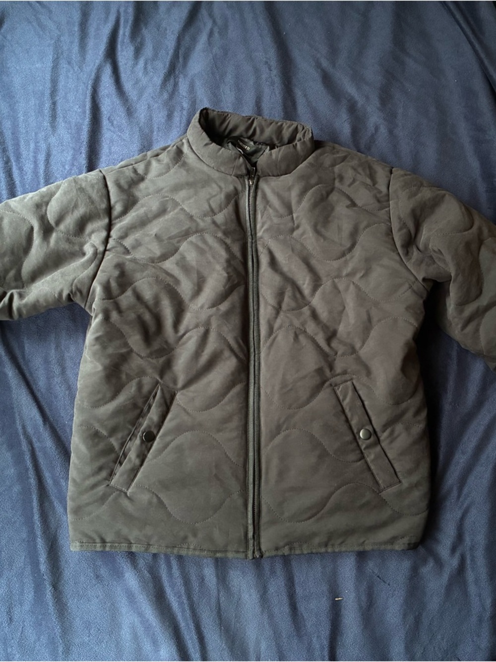 Forever 21 Black Quilted Bomber Jacket